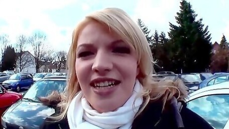 Blonde Milf With Tied Hands And Feet Sucks Cum On A Big Cock
