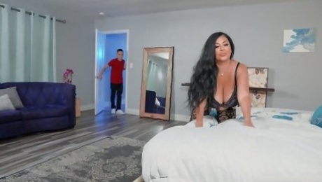 Horny man fucks busty Asian mature with huge ass until she falls exhausted