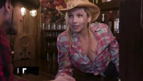Concept: Country Milf With Big Tits Christie Stevens Rides Hunk Cowboy In The Saloon - Labs
