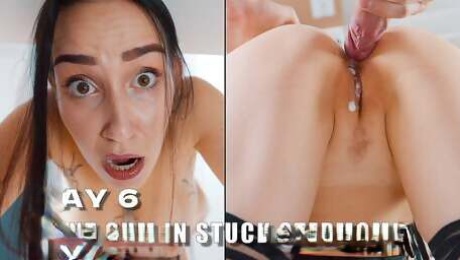 Day 6 - Don't Cum Inside Stuck Step Mom! Step Son Risky Fuck with Cum in Pussy
