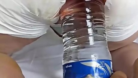 Fucking my ass with a 1L bottle