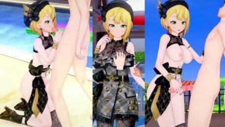 [Hentai Game Koikatsu! ]Have sex with Big tits Idol Master Frederica Miyamoto.3DCG Erotic Anime