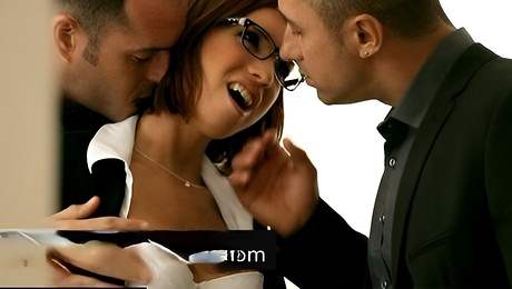Enchanting mate handjob movie Girls At Work