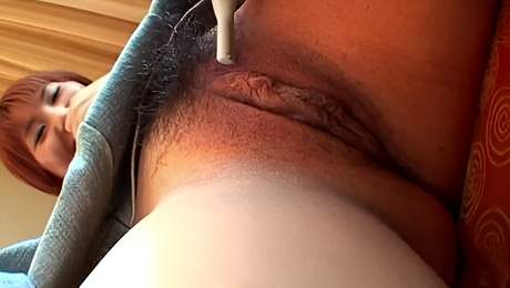 Admirable minx's asian cumshot scene