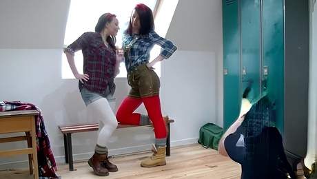 Teen (18+) scene with enticing best girl from College Uniform