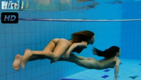 Katka And Kristy Underwater Hot Babes